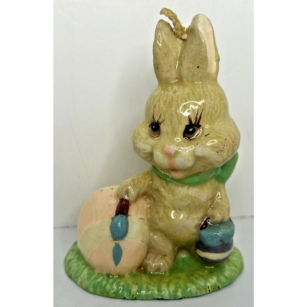 Vintage Easter Bunny Decorative Candle 4.25" SKU H331